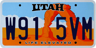 UT license plate W915VM
