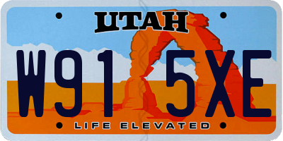 UT license plate W915XE