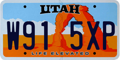 UT license plate W915XP
