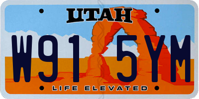 UT license plate W915YM
