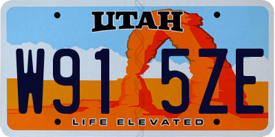 UT license plate W915ZE