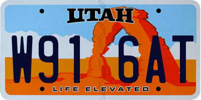 UT license plate W916AT