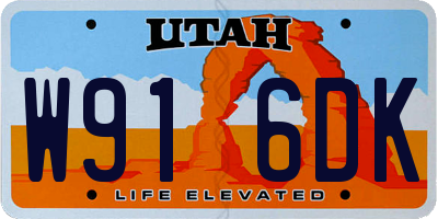UT license plate W916DK