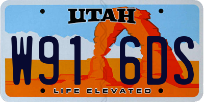 UT license plate W916DS
