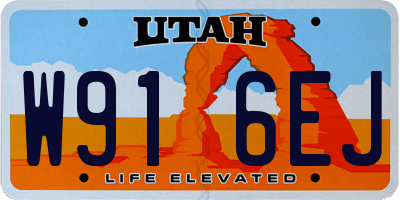 UT license plate W916EJ