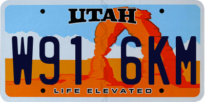 UT license plate W916KM