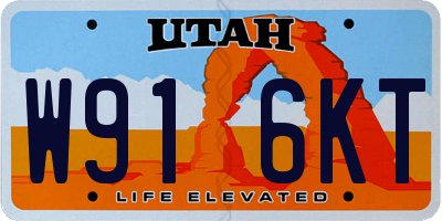 UT license plate W916KT
