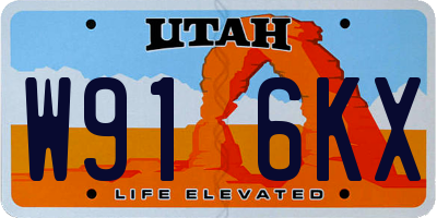 UT license plate W916KX