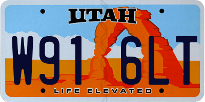 UT license plate W916LT