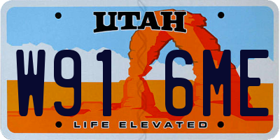 UT license plate W916ME