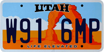 UT license plate W916MP