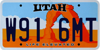 UT license plate W916MT