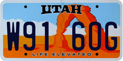 UT license plate W916OG