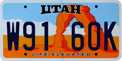 UT license plate W916OK