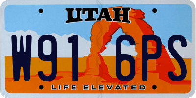 UT license plate W916PS