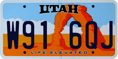 UT license plate W916QJ