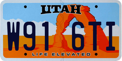 UT license plate W916TI