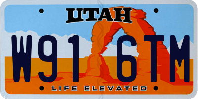 UT license plate W916TM