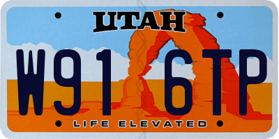 UT license plate W916TP