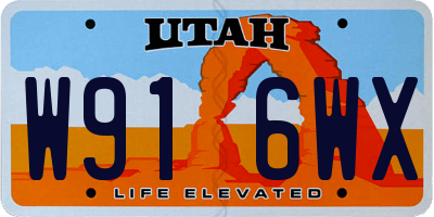 UT license plate W916WX