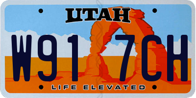 UT license plate W917CH
