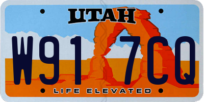 UT license plate W917CQ