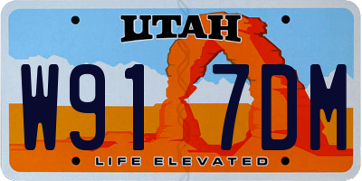 UT license plate W917DM