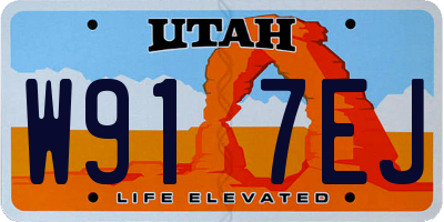 UT license plate W917EJ