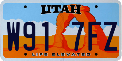 UT license plate W917FZ
