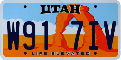 UT license plate W917IV