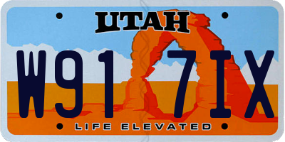 UT license plate W917IX