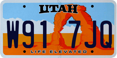 UT license plate W917JQ