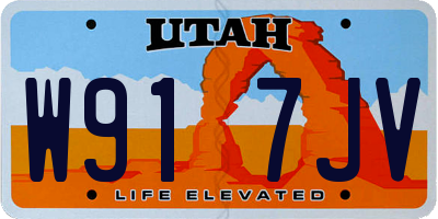 UT license plate W917JV