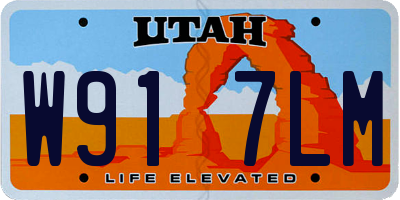 UT license plate W917LM