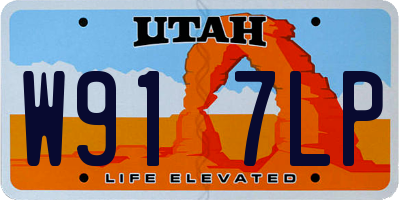 UT license plate W917LP