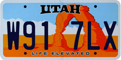 UT license plate W917LX