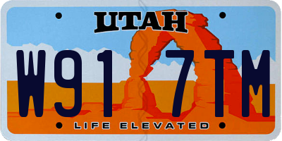 UT license plate W917TM
