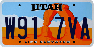 UT license plate W917VA