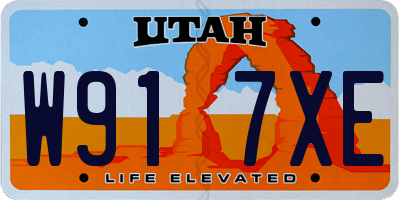 UT license plate W917XE