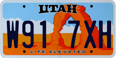 UT license plate W917XH