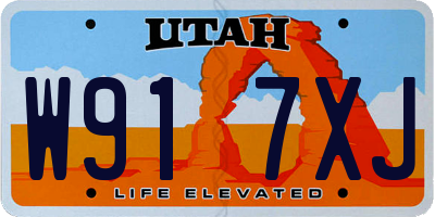 UT license plate W917XJ