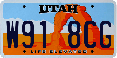 UT license plate W918CG