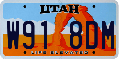 UT license plate W918DM