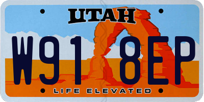 UT license plate W918EP
