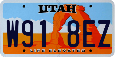 UT license plate W918EZ