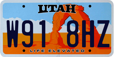 UT license plate W918HZ