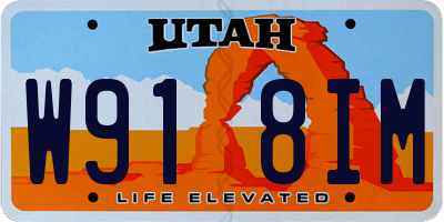 UT license plate W918IM