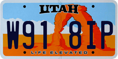 UT license plate W918IP