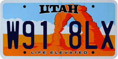 UT license plate W918LX