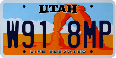 UT license plate W918MP